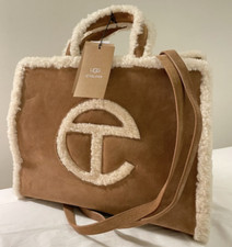 Ugg X Telfar Shopping Bag Medium Chestnut In Shearling