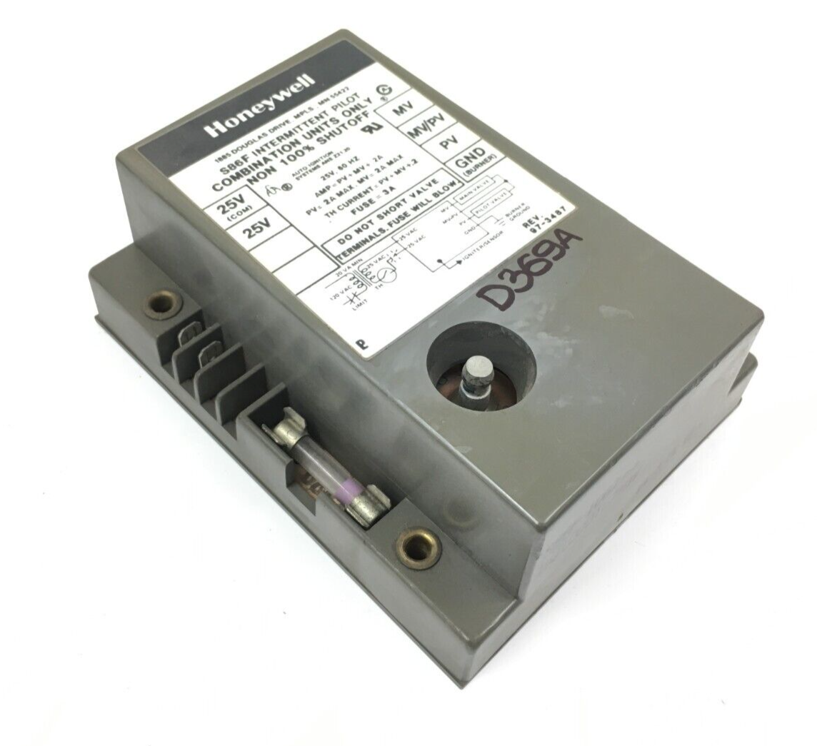 Honeywell S86F Intermittent Pilot Control Nat Gas 25V w/fuse