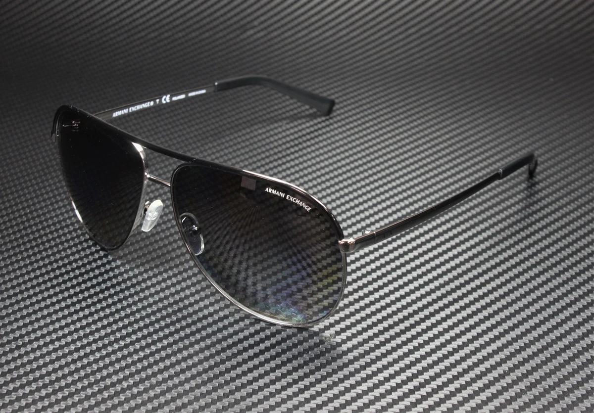 ARMANI EXCHANGE AX2002 6006T3 Gunmetal Bk Grey Polarized 61mm Unisex Sunglasses eBay