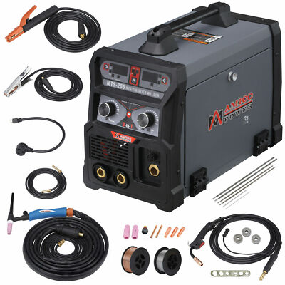 MTS-165 Amp 3-in-1 MIG TIG Stick Combo Welder, Weld Aluminum 110/230V ...