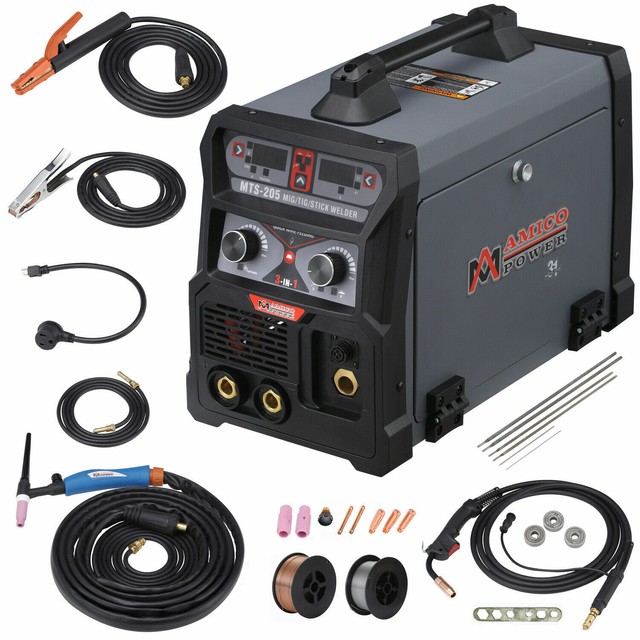 MTS165 Amp 3in1 MIG TIG Stick Combo Welder, Weld Aluminum 110/230V