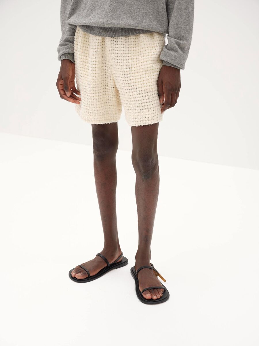 AURALEE HOMESPUN SUMMER TWEED MESH SHORTS from Japan brand AURALEE HOMESPUN SUMMER TWEED MESH SHORTS from Japan brand