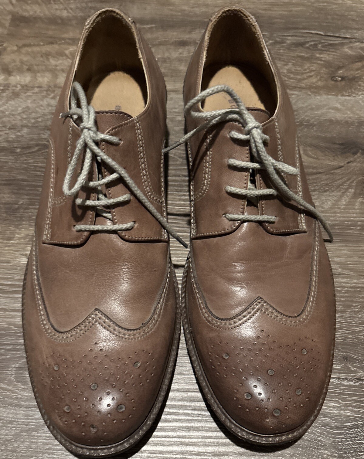 SAOLA Scarpe eleganti Oxford Florsheim da uomo taglia 9M punta a cappuccio in pelle marrone stringate usate in ottime condizioni