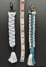 Macrame Boho Keychain Handmade Lobster Claw Keyring Holder