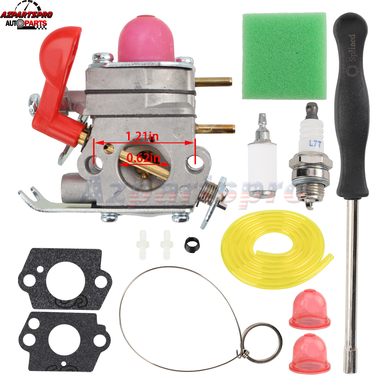 Carburetor Carb Kit For Poulan Pro 125E 25cc Weed Eater