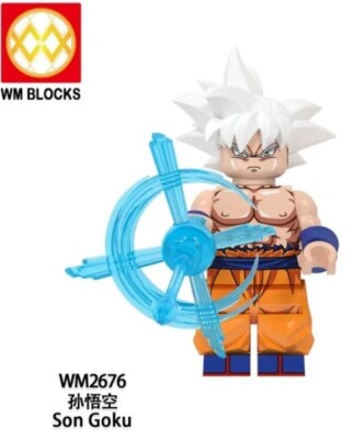 inch Custom DragonBall Z Ultra Instinct Goku Minifigure with