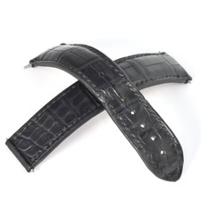 Omega Planet Ocean 42mm Black Alligator 98000245 Watch Strap Band 20mm to 18mm