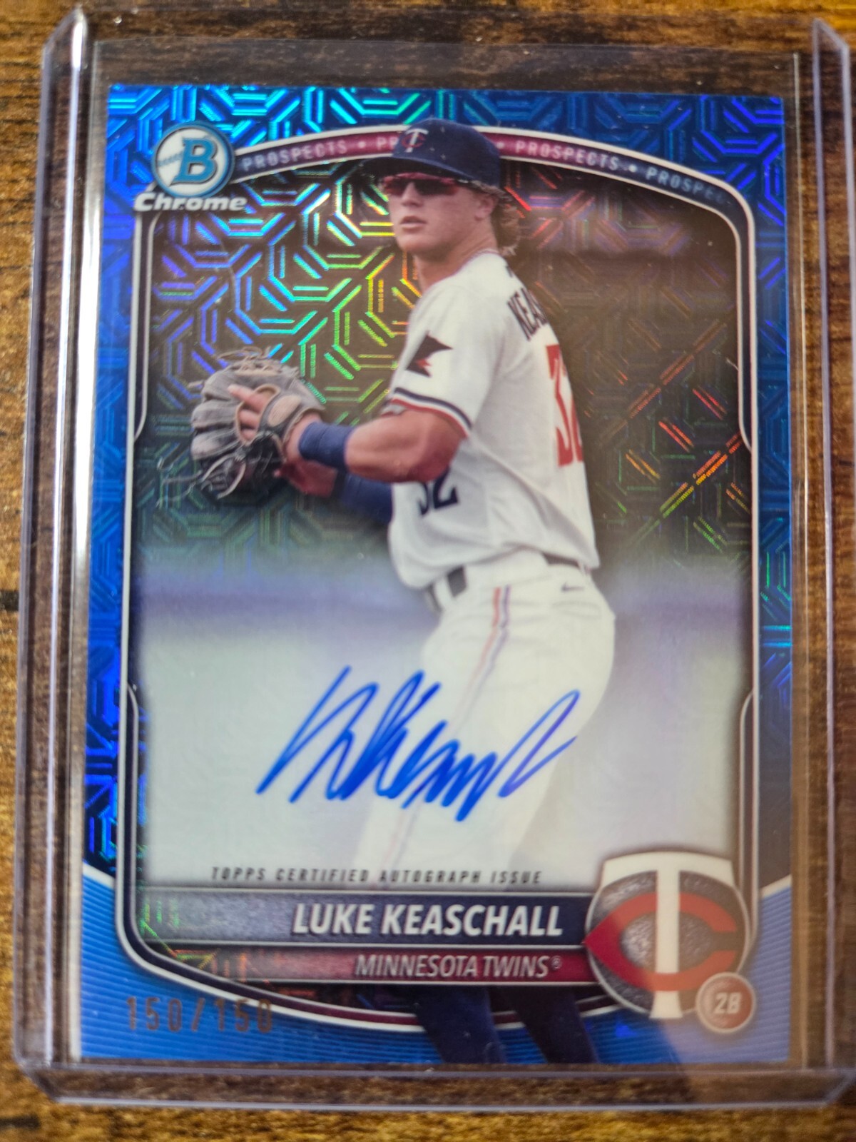 2025 Bowman Mega Luke Keaschall Blue Mojo Refractor Auto 150/150 #BMA-LK Twins