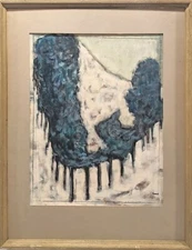 Ronnie Cutler Roberts (1924-14)Vintage Abstract Impressionist Landscape Painting