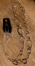 Necklace New - Paparazzi - Necklace and Earring Set - Gold Tone