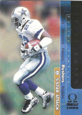 1999 Omega Emmitt Smith 5 Star Attack #15 Cowboys PWE
