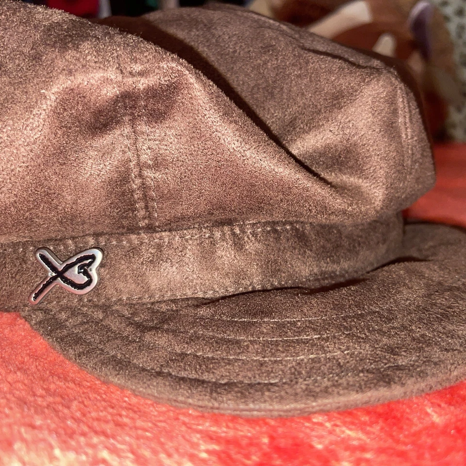 Sombrero de boyero Betmar New York marrón gamuza como forro de seda vintage Foto 2 de 4