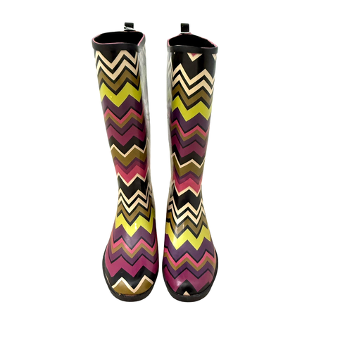Botas Missoni para Target Wellington Niñas 3 Jóvenes Multi ZigZag Chevron Nuevas - Imagen 3 de 11