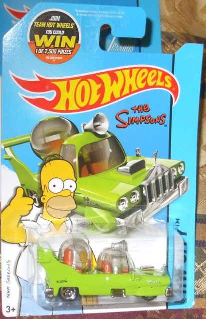 homer simpson hot wheels car