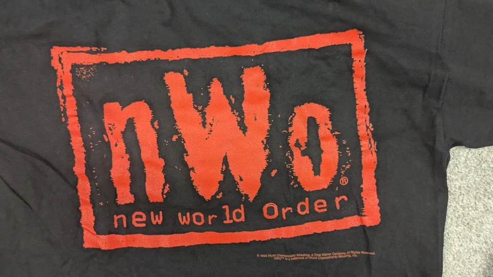 NWO WCW T Shirt Black WWE WWF Wrestling 1998 L Large New Hulk Hogan Unbranded - Image 2 of 4