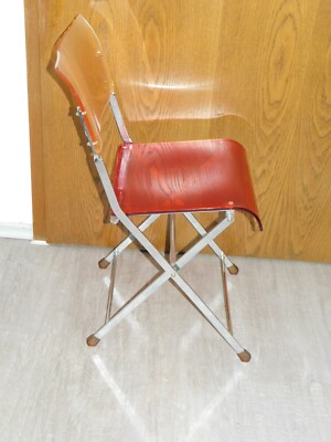 Vintage Folding Chair Design Kare! Plexiglass! Probably 70s!