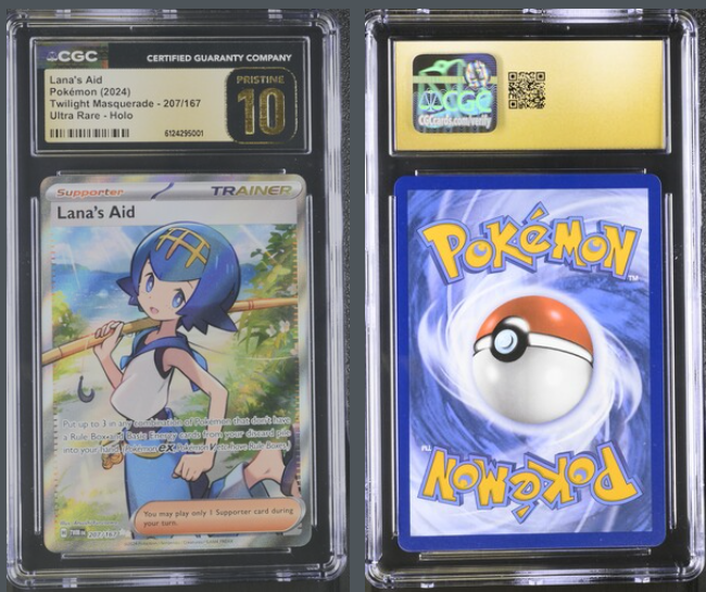 Pokémon Lana's Aid 207/167 Sv06: Twilight Masquerade Holo Graded