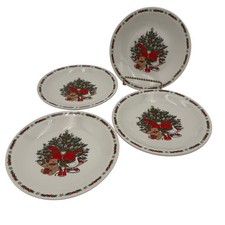 Vintage Salad Plates in O Christmas Tree by Ten Strawberry Street Set of 4