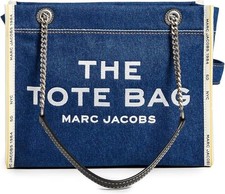 Marc Jacobs The Denim Chain Medium Tote Bag - Dark Wash 2F4HTT018H05-473