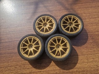 Tamiya Rally Wheels And Tyres x4 Subaru 1:10 Good Condition