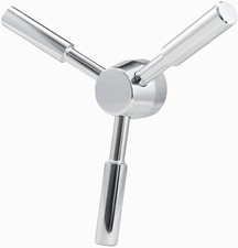 3 Spoke Safe Handle for Vault Door & Gun Safe Handle Chrome Heavy Duty Handle