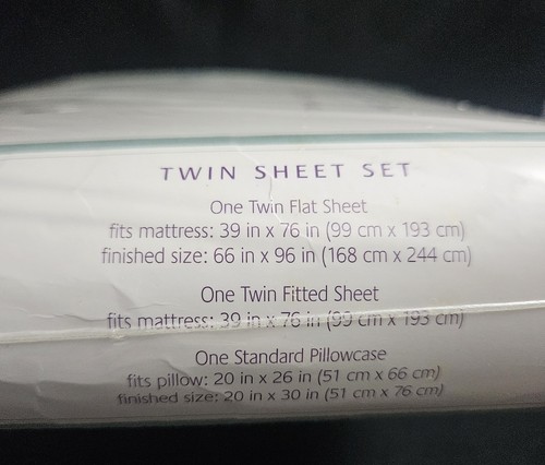 NOS Waverly Garden Room Twin Sheet Set 250 Thread Count USA New - Picture 5 of 6