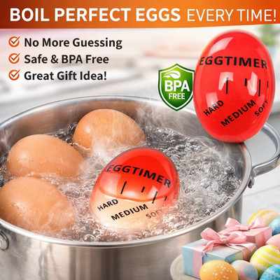 Egg Timer Soft Medium Hard Boiled Indicator Heat Sensor 2.2in/56mm