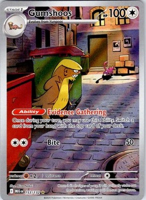Gumshoos Holo Illustration Rare ME01: Mega Evolution 153/132 NM