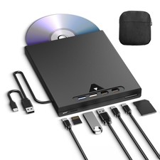 External Blu Ray Drive for Laptop, 7 in 1 Support 100G Disc Read/Write...