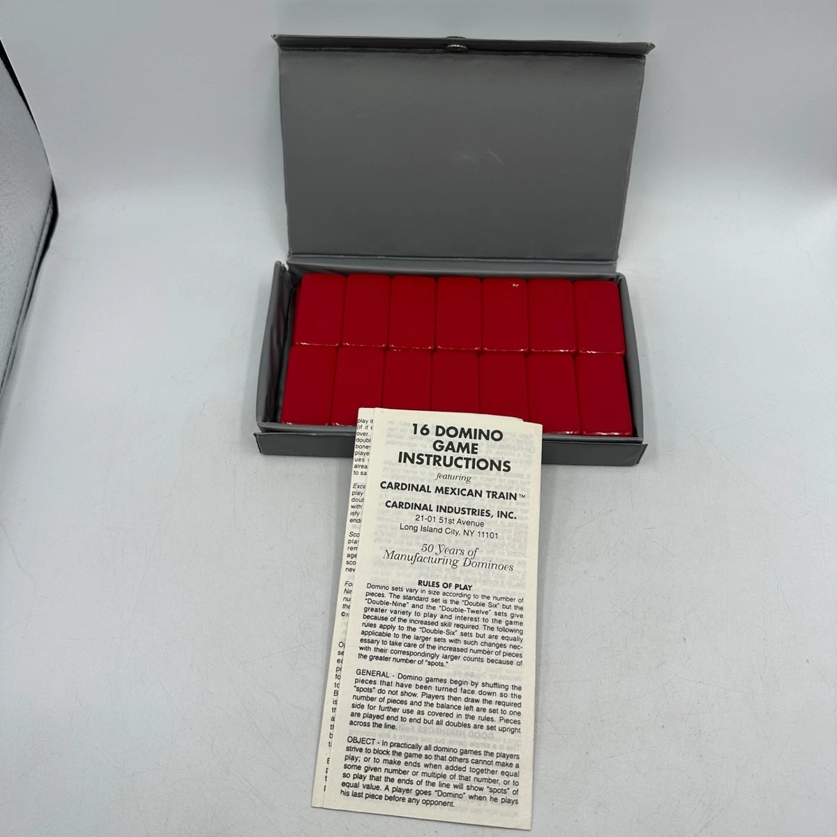 Cardinal Dominoes Tile Vintage Manufacture Board & Traditional