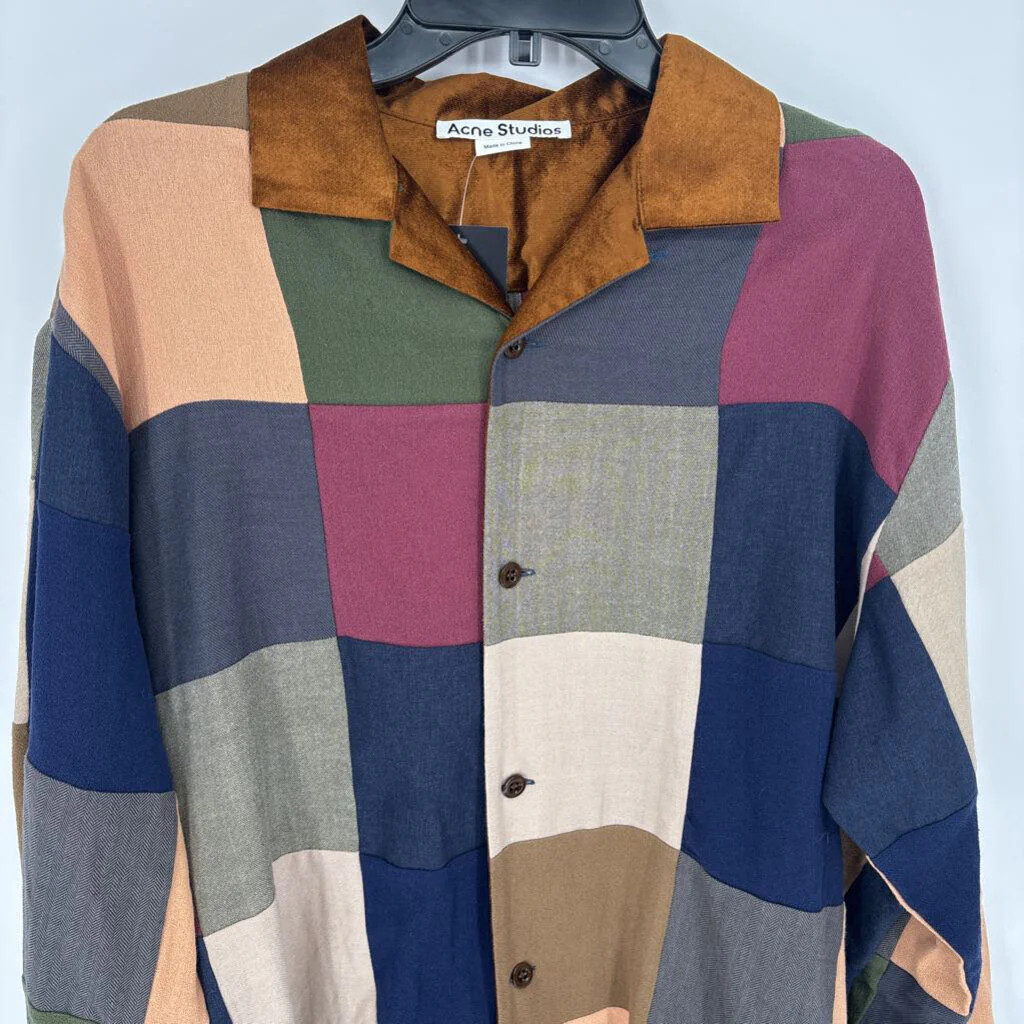 ACNE STUDIOS PATCHWORK BUTTON DOWN SHIRT - image 2