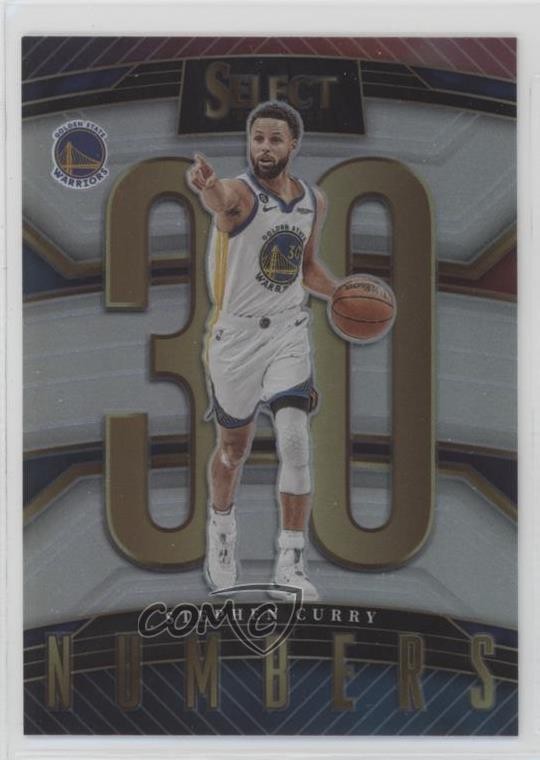 2022-23 Panini Select Select Numbers Silver Prizm Stephen Curry #5 0ut
