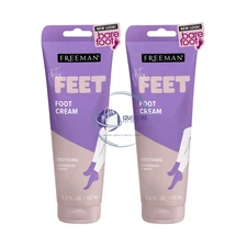 2x Freeman Flirty Feet Soothing Foot Cream Lavender & Mint 156ml Dry Rough Heels