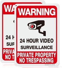 2 Large No Trespassing Signs Private Property 10x7 Inch Rust Free Aluminum