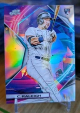 2022 Topps Cosmic Chrome Cal Raleigh Rookie True Refractor RC Big Dumper Mariner