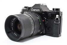 MINT Canon AE-1 Black 35mm Film Camera FD 35-70mm F/4 Lens From JAPAN