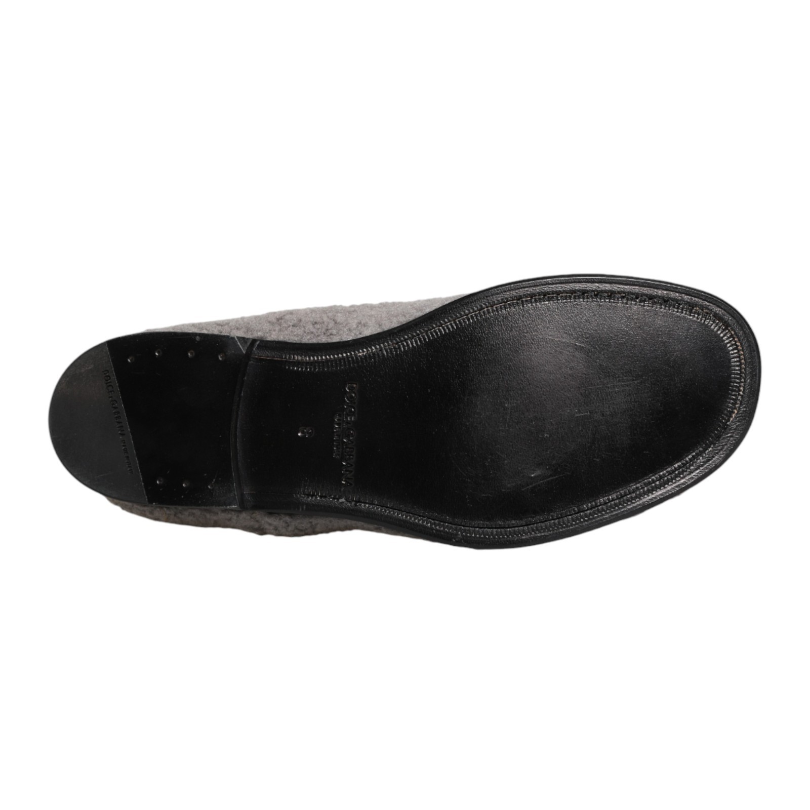 DOLCE & GABBANA Shoes Gray Fleece Lace Up Men Derby Dress EU42 / US9 RRP 1280usd image 7