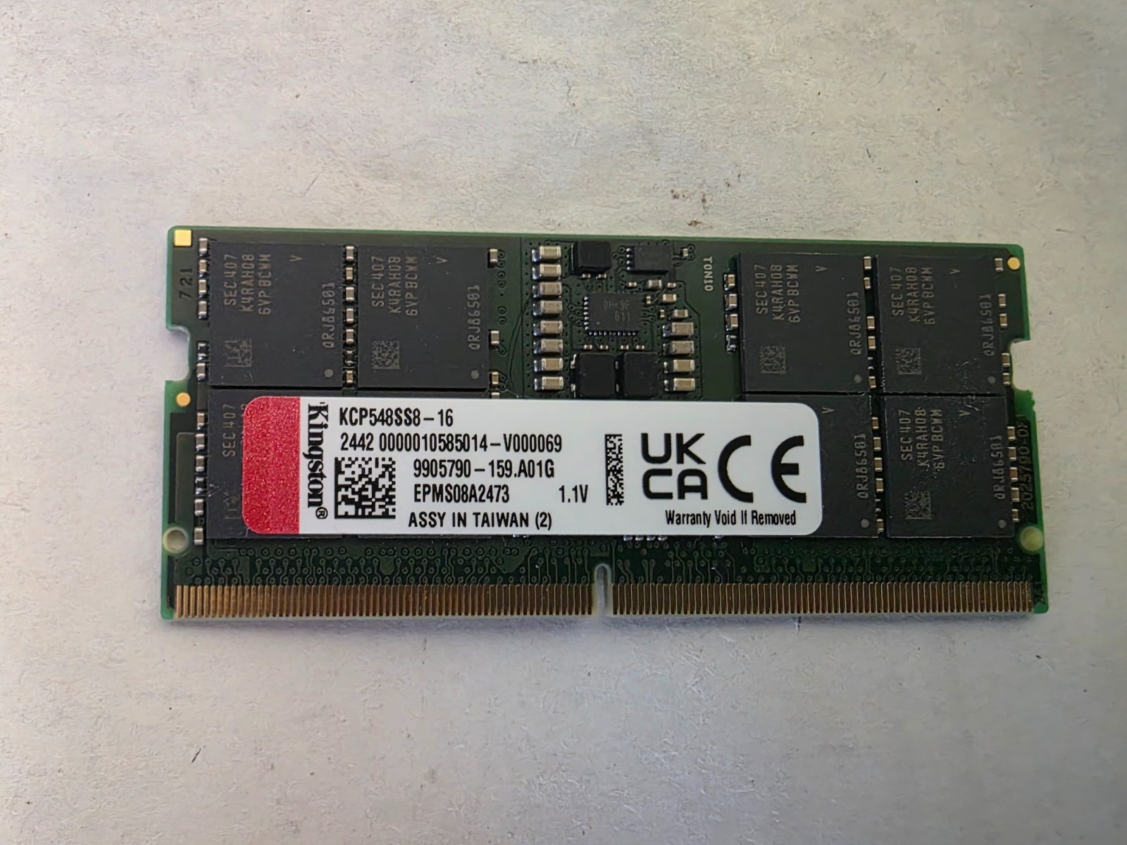 Kingston 16GB KCP548SS8-16  LAPTOP DDR5 Ram Memory Stick