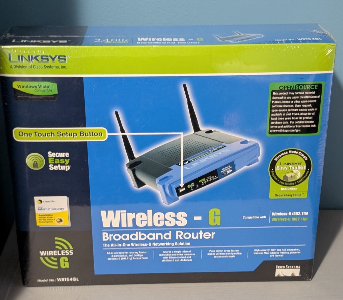 Linksys Wireless-G Broadband Router 2.4 Ghz 4-Port Model Wrt54G New Sealed