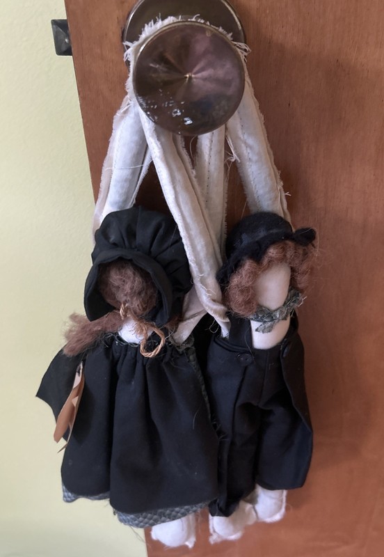 Amish Dolls Faceless Mother Daughter Girl Doll Father boy hanging cloth handmade