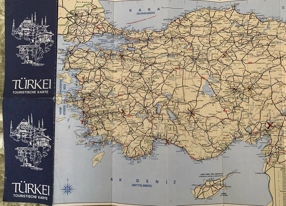 Alte Straßenkarte Türkei 1 : 2 850 000 Min. 35 Jahre alt - Image 2 of 4