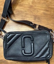 Marc Jacobs Snapshot Camera Black On Black DBJ Logo Bag, Shoulder Bag, Crossbody