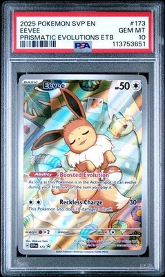 PSA 10 Eevee 173 Sv: Scarlet & Violet Prismatic ETB Promo Card