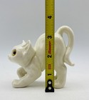 Vintage Ceramic Kitten Cat White Amber Eyes Quon Quon Japan MCM XXXI — photo 5