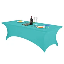 FORLIFE Spandex Table Covers 8ft,Fitted Tablecloth for Rectangular Tables,