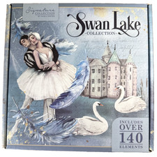 Crafters Companion Swan Lake Card Kit Box Sara Davies 140 Elements HTF NEW