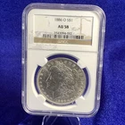Morgan 1886-O NGC AU 58 New Orleans Silver $1 Coin 0.9 Fineness KM#110 Business