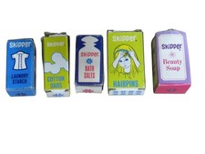VTG Barbie Skipper Miniature Boxes Laundry Starch Cotton Dabs Bath Salts Lot