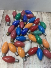 33 Vintage Multicolor Westinghouse Christmas Light Bulbs D15 C-9 1/2 Tested