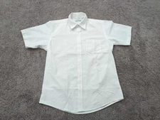 Flynn O'Hara Button Up Shirt Mens M 15-15 1/2 Short Sleeve Chest Pocket Uniform